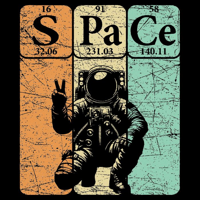 Space Periodic Table Elements Outer Space Nerd Kids T-Shirt
