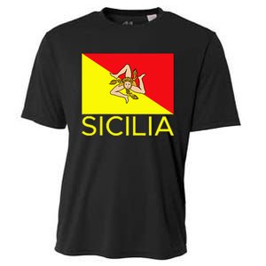 Sicilia Pallermo Triskelion Flag Cooling Performance Crew T-Shirt