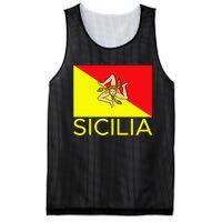 Sicilia Pallermo Triskelion Flag Mesh Reversible Basketball Jersey Tank