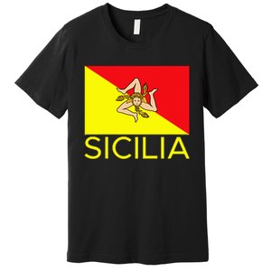 Sicilia Pallermo Triskelion Flag Premium T-Shirt