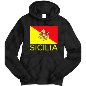 Sicilia Pallermo Triskelion Flag Tie Dye Hoodie