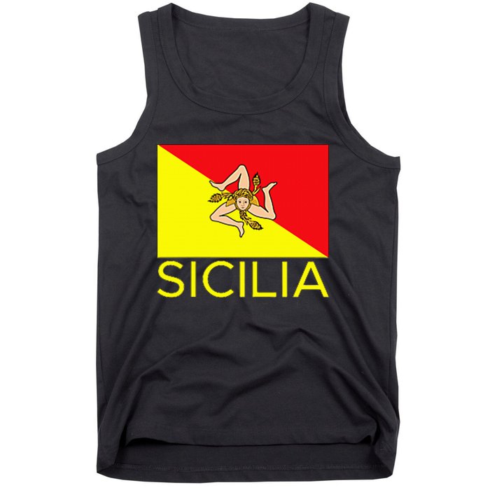 Sicilia Pallermo Triskelion Flag Tank Top