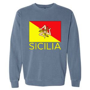 Sicilia Pallermo Triskelion Flag Garment-Dyed Sweatshirt