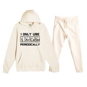 Sarcasm Periodic Table Element Science Joke Premium Hooded Sweatsuit Set