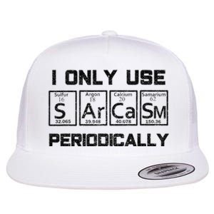 Sarcasm Periodic Table Element Science Joke Flat Bill Trucker Hat