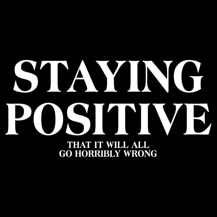 Staying Positive That It Will All Go Horribly Wrong Stripe Pom Pom Beanie