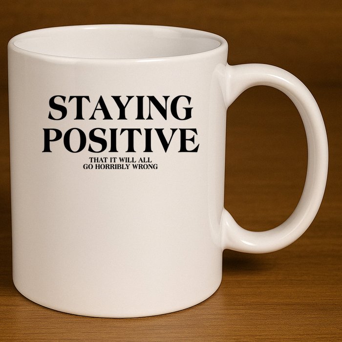 Staying Positive That It Will All Go Horribly Wrong 11oz C Handle Ceramic Mug