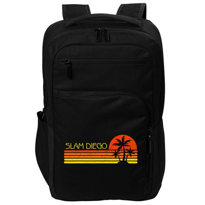 Sunset Palm Tree San Diego Baseball Grand Slam Impact Tech Backpack