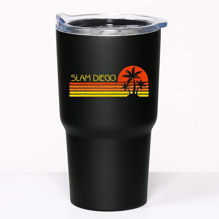 Sunset Palm Tree San Diego Baseball Grand Slam Tumbler
