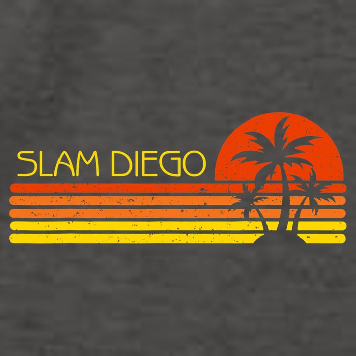 Sunset Palm Tree San Diego Baseball Grand Slam Vector Backpack