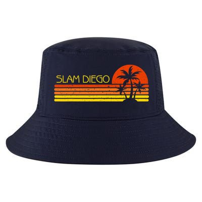 Sunset Palm Tree San Diego Baseball Grand Slam Cool Comfort Performance Bucket Hat