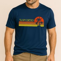 Sunset Palm Tree San Diego Baseball Grand Slam Cooling Performance Crew T-Shirt