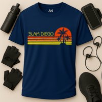 Sunset Palm Tree San Diego Baseball Grand Slam Cooling Performance Crew T-Shirt