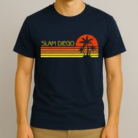 Sunset Palm Tree San Diego Baseball Grand Slam T-Shirt