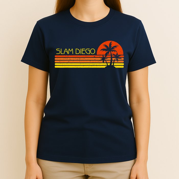 Sunset Palm Tree San Diego Baseball Grand Slam T-Shirt
