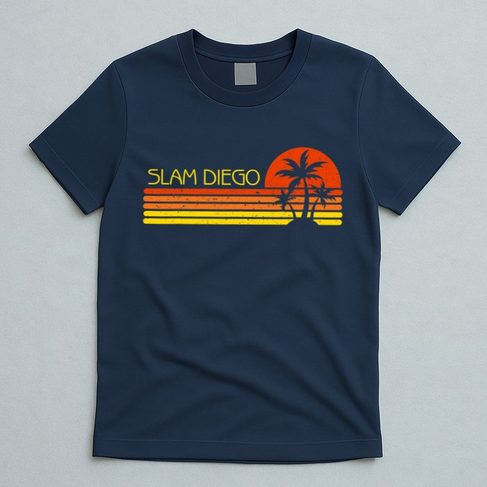 Sunset Palm Tree San Diego Baseball Grand Slam T-Shirt