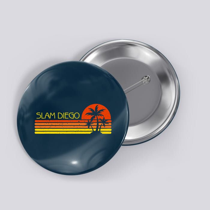 Sunset Palm Tree San Diego Baseball Grand Slam Button