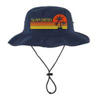 Sunset Palm Tree San Diego Baseball Grand Slam Bucket Hat