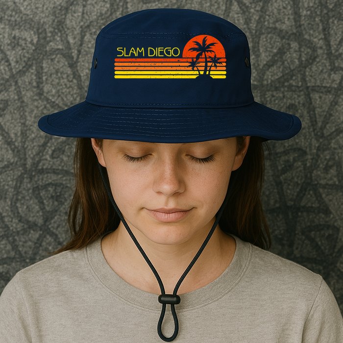 Sunset Palm Tree San Diego Baseball Grand Slam Bucket Hat
