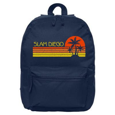 Sunset Palm Tree San Diego Baseball Grand Slam 16 in Basic Backpack