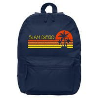 Sunset Palm Tree San Diego Baseball Grand Slam 16 in Basic Backpack
