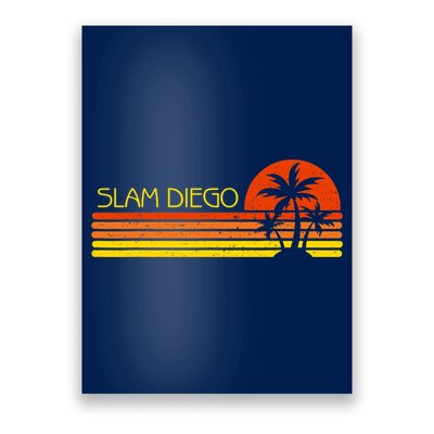 Sunset Palm Tree San Diego Baseball Grand Slam Poster
