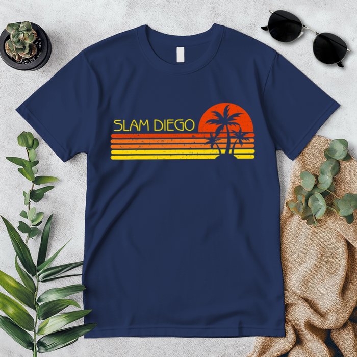 Sunset Palm Tree San Diego Baseball Grand Slam Premium T-Shirt