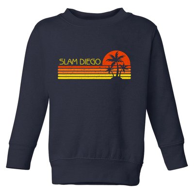 Sunset Palm Tree San Diego Baseball Grand Slam Toddler Sweatshirt