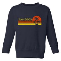 Sunset Palm Tree San Diego Baseball Grand Slam Toddler Sweatshirt