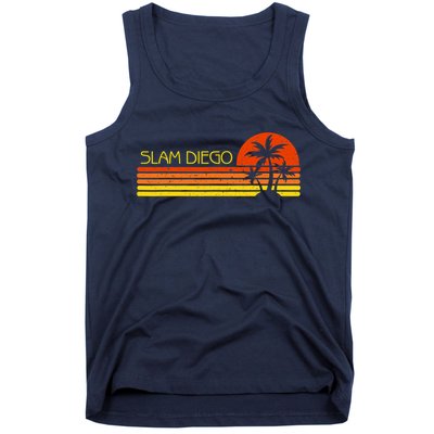 Sunset Palm Tree San Diego Baseball Grand Slam Tank Top