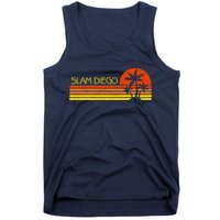 Sunset Palm Tree San Diego Baseball Grand Slam Tank Top
