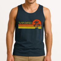 Sunset Palm Tree San Diego Baseball Grand Slam Tank Top