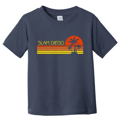 Sunset Palm Tree San Diego Baseball Grand Slam Toddler T-Shirt
