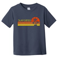 Sunset Palm Tree San Diego Baseball Grand Slam Toddler T-Shirt