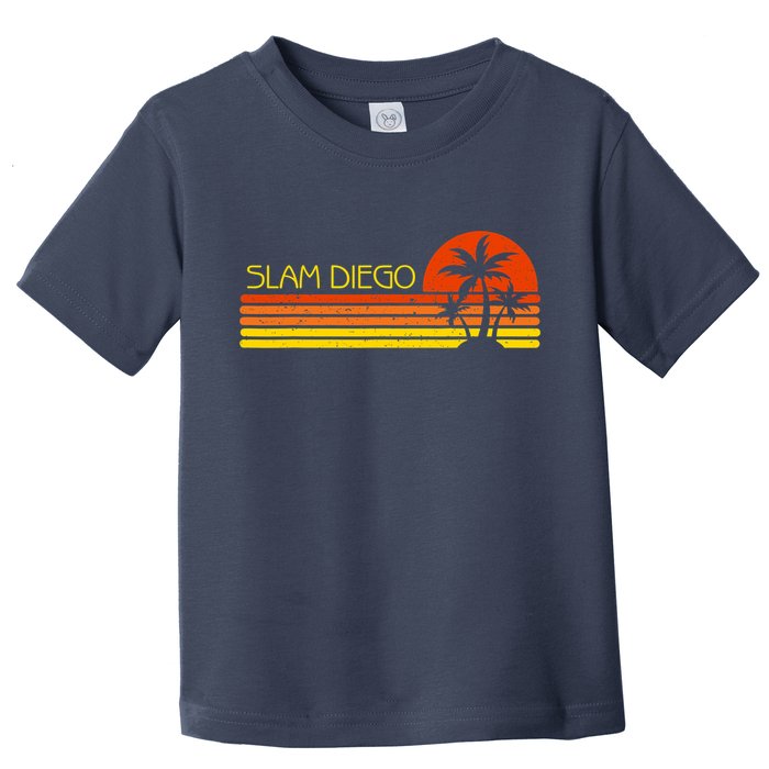 Sunset Palm Tree San Diego Baseball Grand Slam Toddler T-Shirt