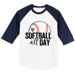 Softball Player Teen Girl Women Softball Lover Baseball Sleeve Shirt