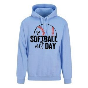 Softball Player Teen Girl Women Softball Lover Unisex Surf Hoodie