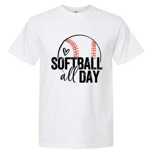 Softball Player Teen Girl Women Softball Lover Garment-Dyed Heavyweight T-Shirt