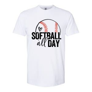 Softball Player Teen Girl Women Softball Lover Softstyle CVC T-Shirt