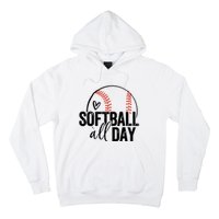 Softball Player Teen Girl Women Softball Lover Hoodie