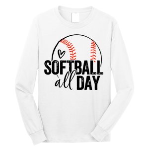 Softball Player Teen Girl Women Softball Lover Long Sleeve Shirt