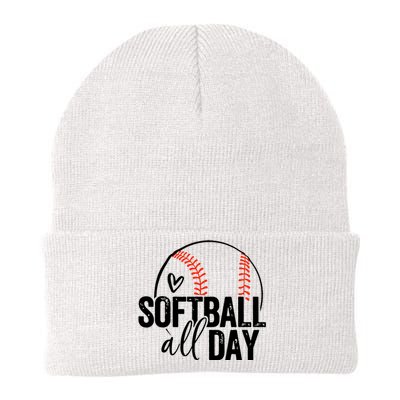 Softball Player Teen Girl Women Softball Lover Knit Cap Winter Beanie