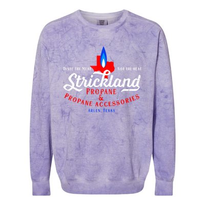 Strickland Propane Taste The Meat Not The Heat Colorblast Crewneck Sweatshirt