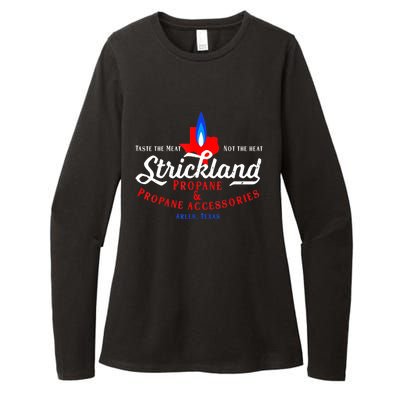 Strickland Propane Taste The Meat Not The Heat Womens CVC Long Sleeve Shirt