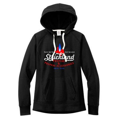 Strickland Propane Taste The Meat Not The Heat Women's Fleece Hoodie