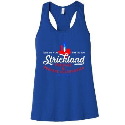 Strickland Propane Taste The Meat Not The Heat Women's Racerback Tank