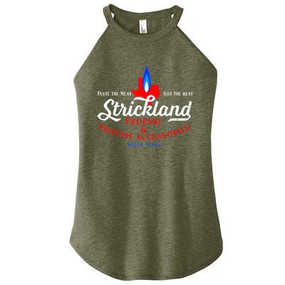 Strickland Propane Taste The Meat Not The Heat Women's Perfect Tri Rocker Tank