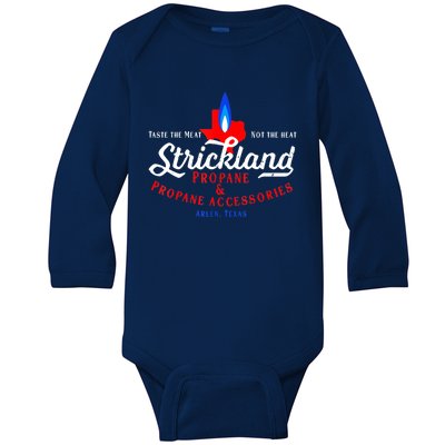 Strickland Propane Taste The Meat Not The Heat Baby Long Sleeve Bodysuit