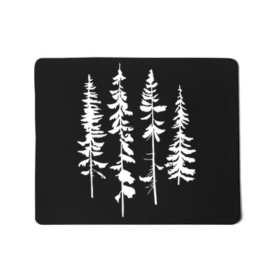 Skinny Pine Trees Pine Tree Graphic For Nature Lover Mousepad
