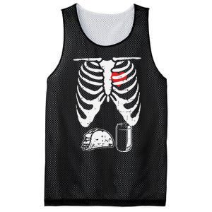 Skeleton Pregnancy Taco Beer Xray Halloween Soon Dad. Mesh Reversible Basketball Jersey Tank